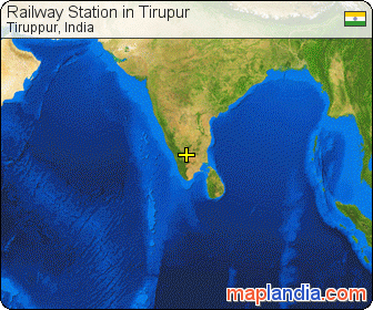 Railway Station in Tirupur satellite map