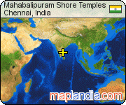 Mahabalipuram Shore Temples satellite map