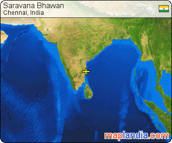 Saravana Bhawan satellite map