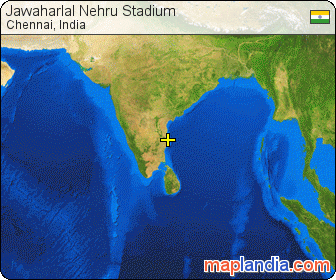 Jawaharlal Nehru Stadium satellite map