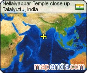 Nellaiyappar Temple close up satellite map
