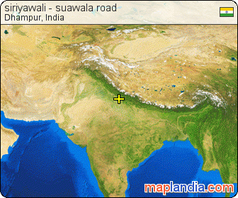 siriyawali - suawala road satellite map