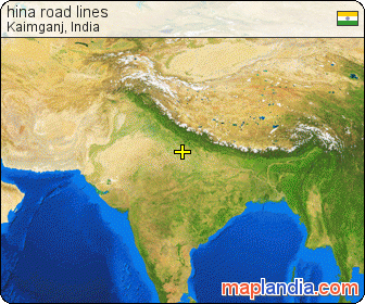 hina road lines satellite map