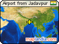 Airport from Jadavpur satellite map