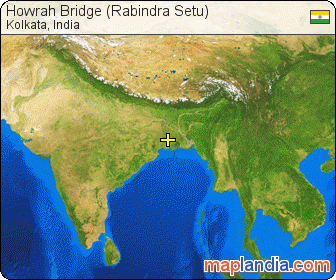 Howrah Bridge (Rabindra Setu) satellite map