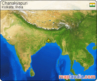 Chanakyapuri satellite map