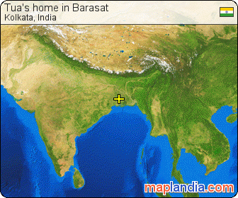 Tua's home in Barasat satellite map