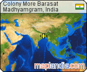 Colony More Barasat satellite map