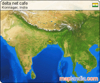 delta net cafe satellite map