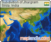 Subdivition of Jhargram satellite map