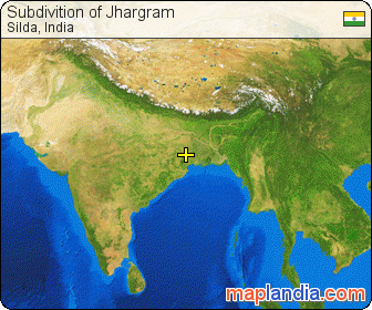 Subdivition of Jhargram satellite map