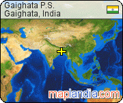 Gaighata P.S. satellite map