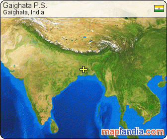 Gaighata P.S. satellite map