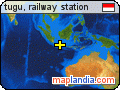 tugu, railway station satellite map