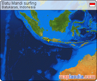 Batu Mandi surfing satellite map