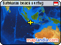 Batukaras beach surfing satellite map