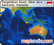 Pangandaran Beach, West Java satellite map