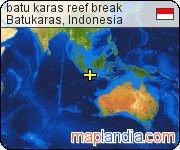 batu karas reef break  satellite map