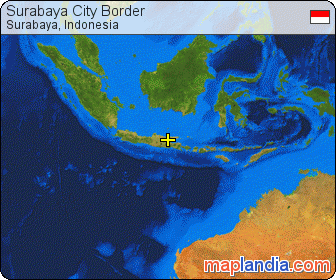 Surabaya City Border satellite map
