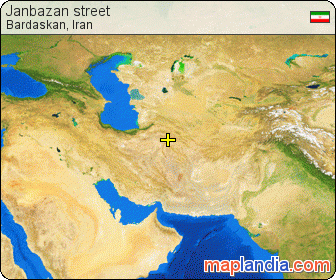 Janbazan street satellite map