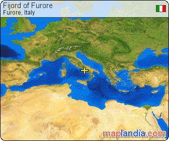 Fijord of Furore satellite map