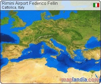 Rimini Airport Federico Fellin satellite map
