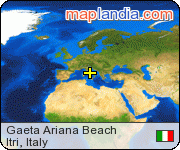 Gaeta Ariana Beach satellite map
