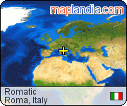 Romatic satellite map
