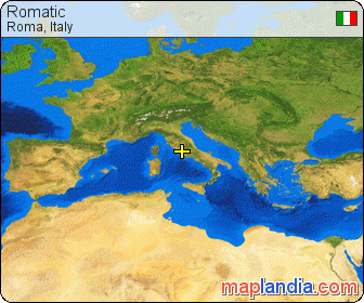 Romatic satellite map