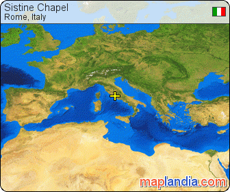 Sistine Chapel satellite map