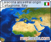 Laiacona ancestral origin satellite map