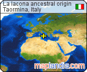 La Iacona ancestral origin satellite map