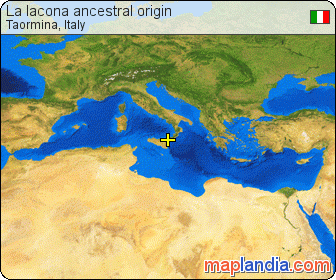 La Iacona ancestral origin satellite map