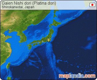 Gaien Nishi dori (Platina dori) satellite map