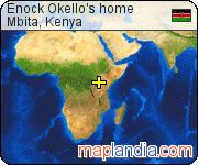 Enock Okello's home satellite map