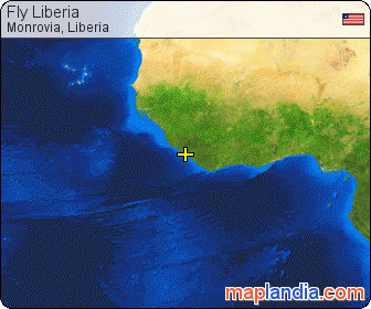 Fly Liberia's map homepage