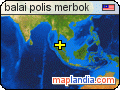balai polis merbok satellite map
