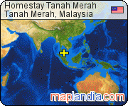 Homestay Tanah Merah satellite map