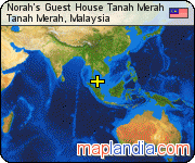 Norah's Guest House Tanah Merah satellite map