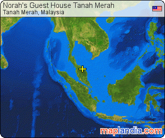 Norah's Guest House Tanah Merah satellite map
