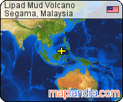 Lipad Mud Volcano satellite map