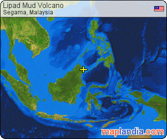 Lipad Mud Volcano satellite map