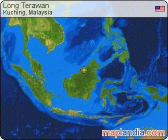 Long Terawan satellite map