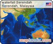 waterfall Serendah satellite map