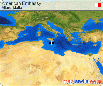 American Embassy satellite map