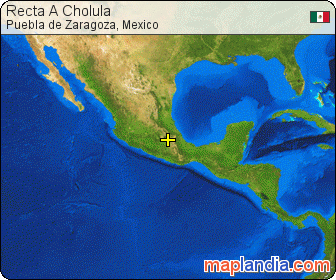 Recta A Cholula satellite map