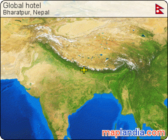Global hotel satellite map
