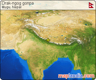 Drak-ngog gonpa satellite map