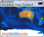 Auckland satellite map