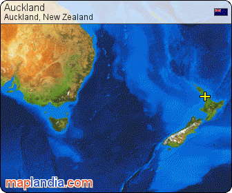 Auckland satellite map